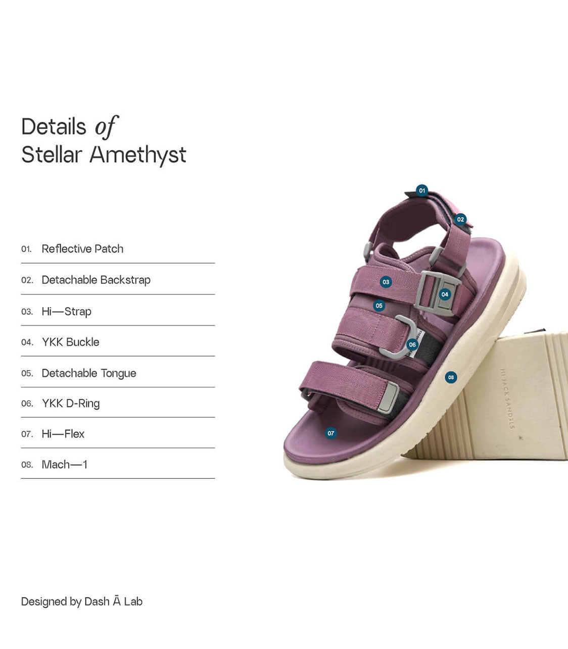 HIJACK SANDALS Stellar Unisex Amethyst