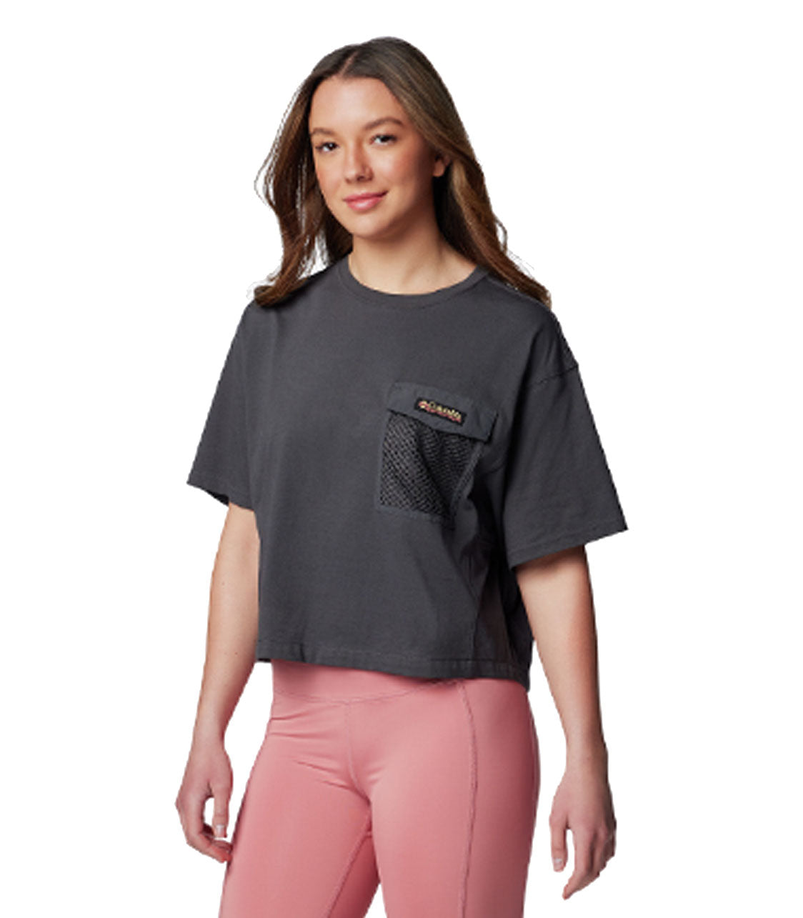 COLUMBIA SPORTSWEAR Painted Peak Knit Ss Cropped Top