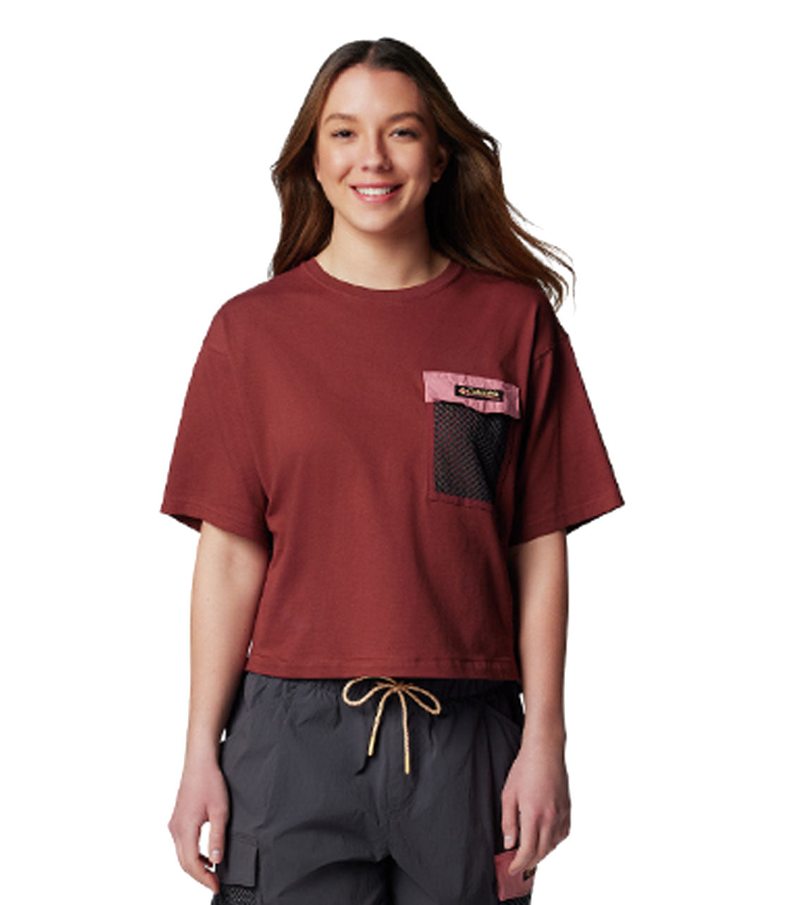 COLUMBIA SPORTSWEAR Painted Peak Knit Ss Cropped Top