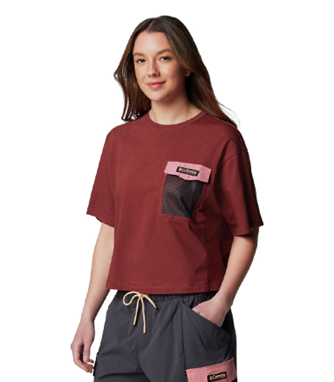 COLUMBIA SPORTSWEAR Painted Peak Knit Ss Cropped Top