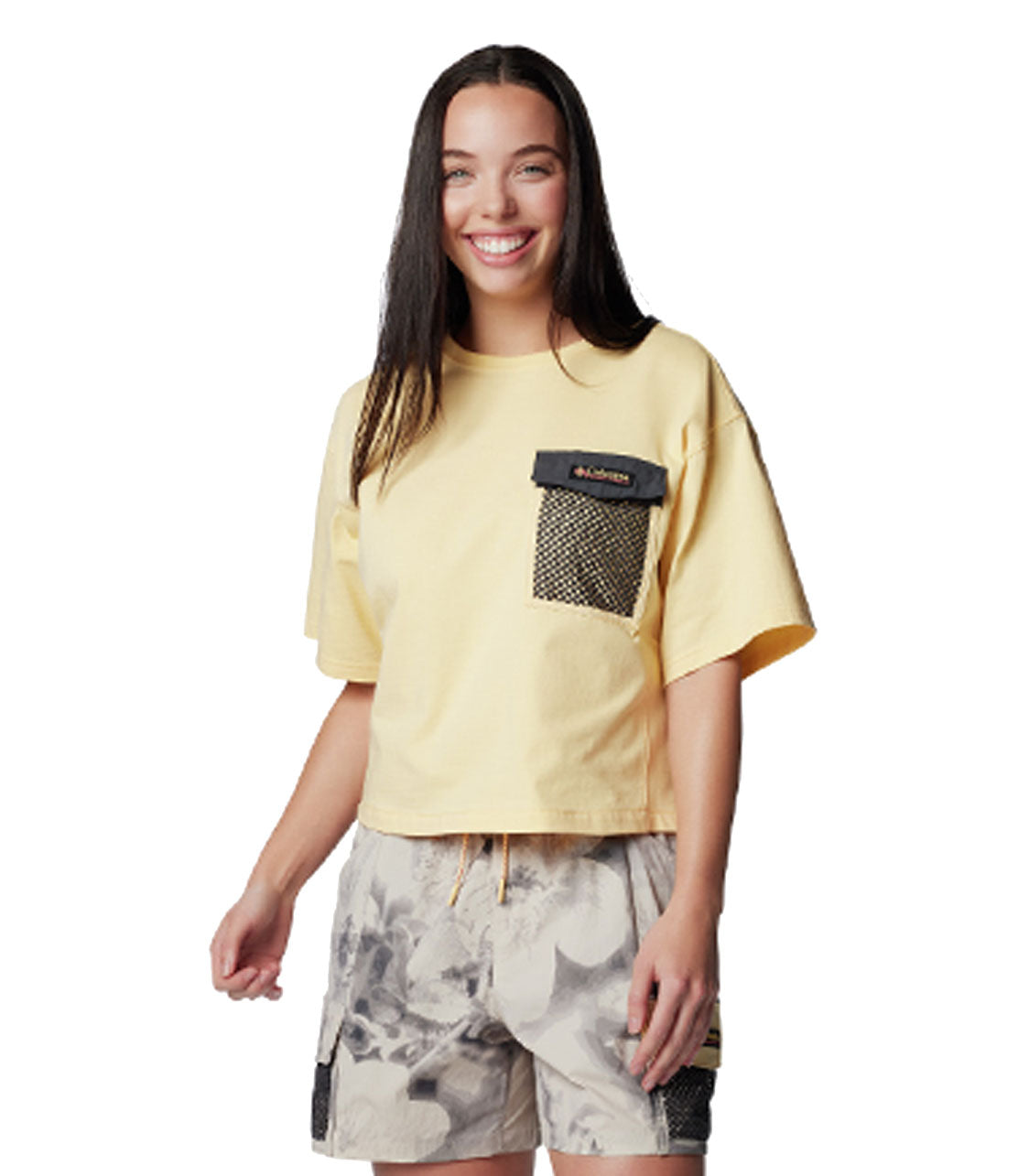 COLUMBIA SPORTSWEAR Painted Peak Knit Ss Cropped Top