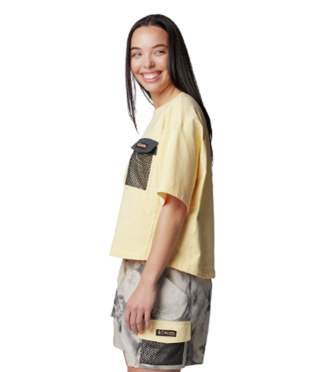 COLUMBIA SPORTSWEAR Painted Peak Knit Ss Cropped Top