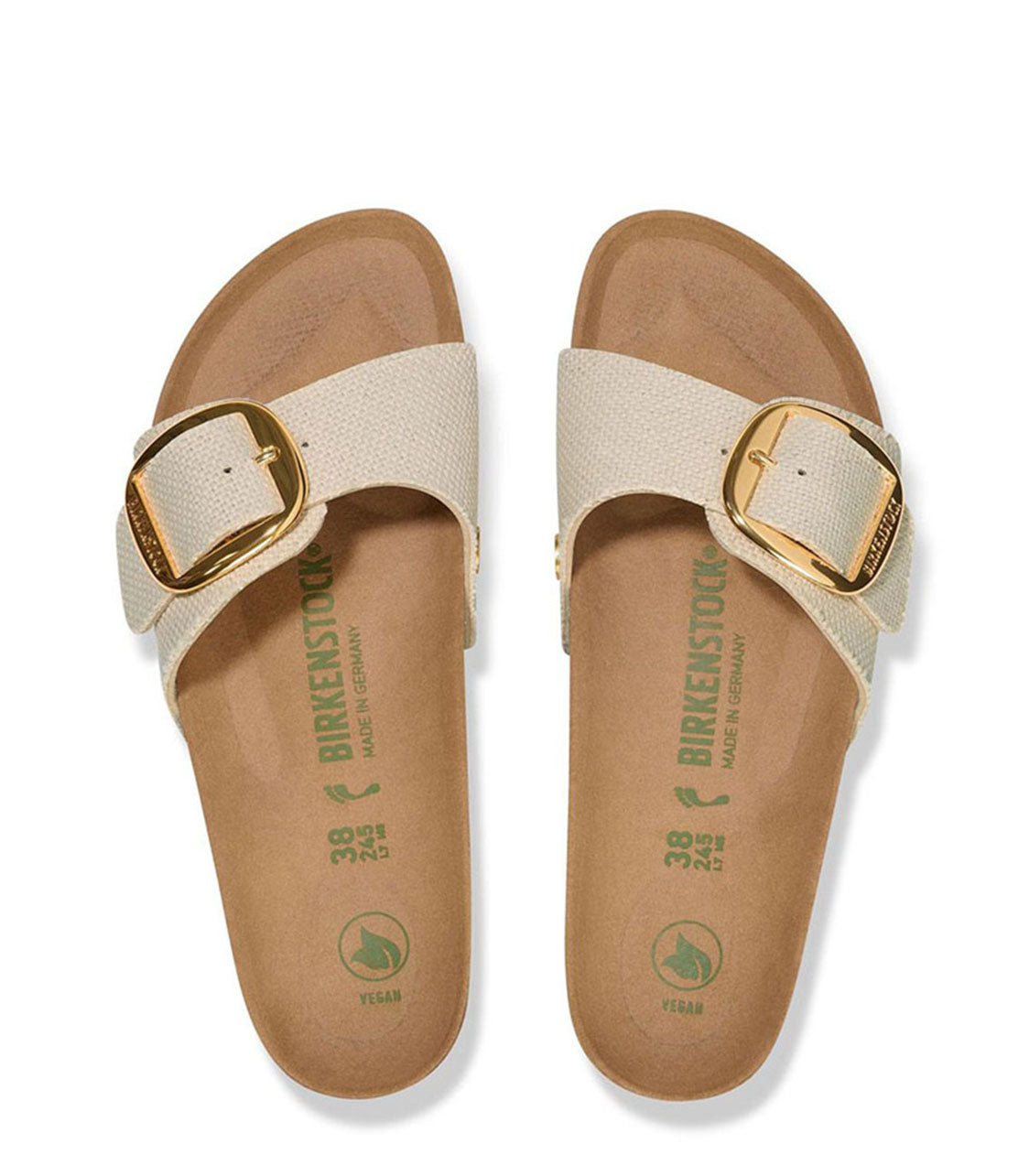 BIRKENSTOCK Madrid Big Buckle Rivet Logo Womens Eggshell