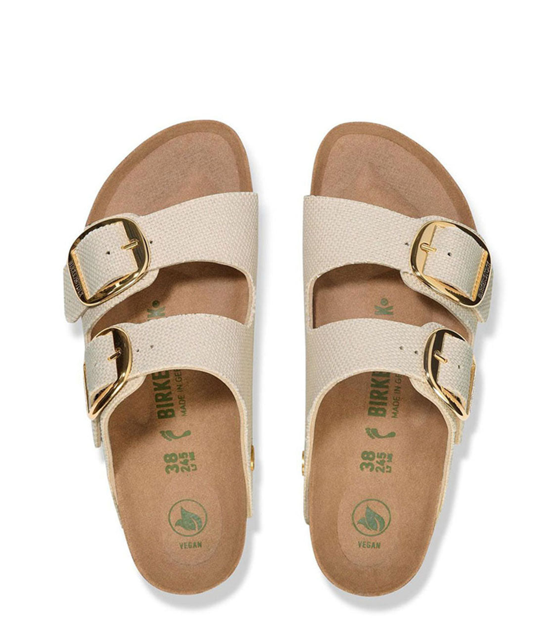 BIRKENSTOCK Arizona Big Buckle Rivet Logo Womens Eggshell
