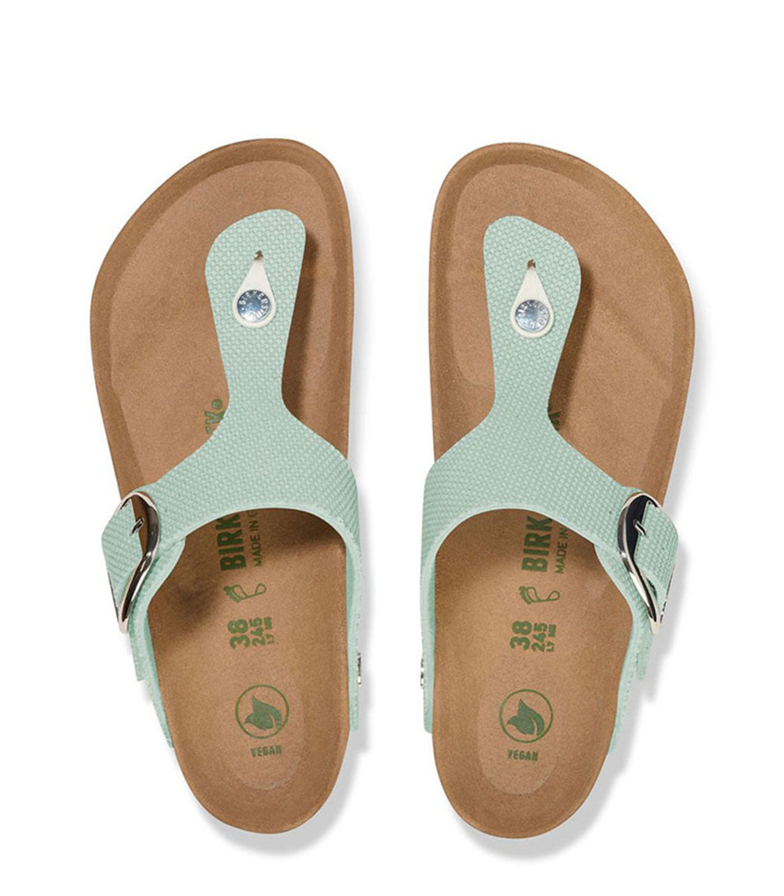 BIRKENSTOCK Gizeh Big Buckle Rivet Logo Womens Surf Green