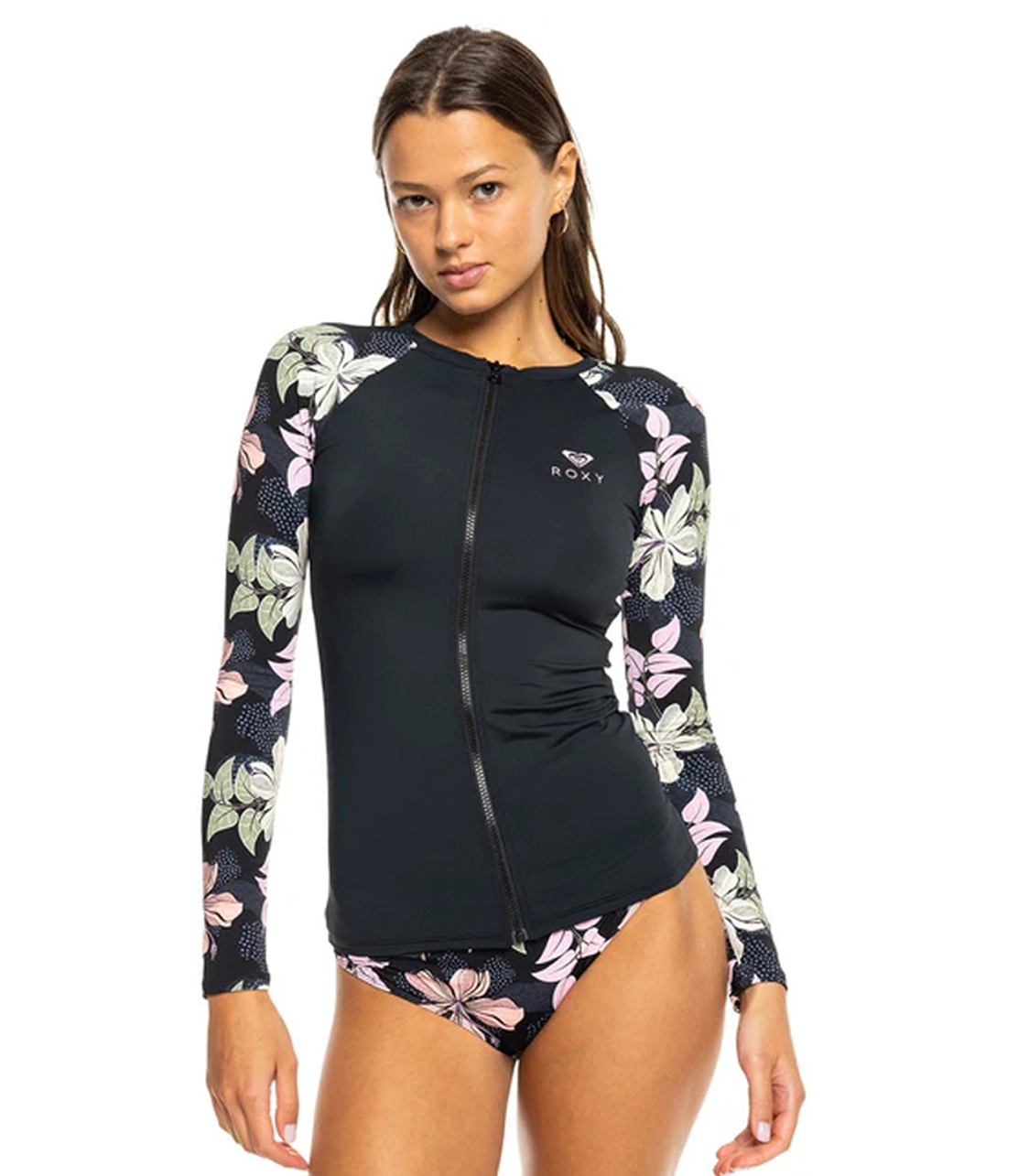 ROXY Sunny Flrl Ls Zip Women's Rashvest