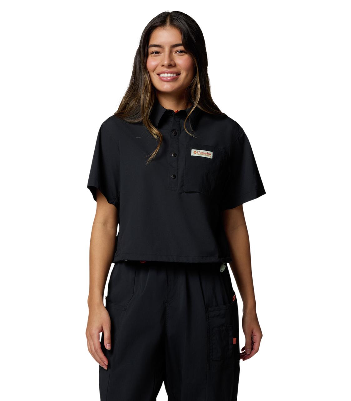 COLUMBIA SPORTSWEAR Cove Beach Woven Cropped Short Sleeves Shirt