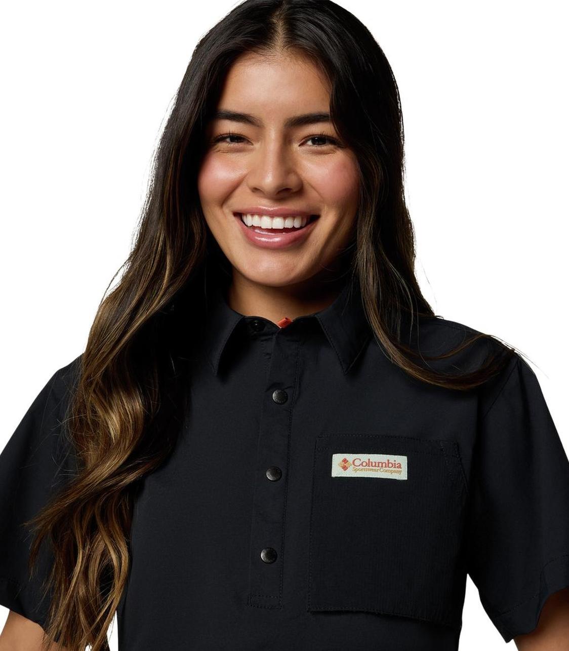 COLUMBIA SPORTSWEAR Cove Beach Woven Cropped Short Sleeves Shirt