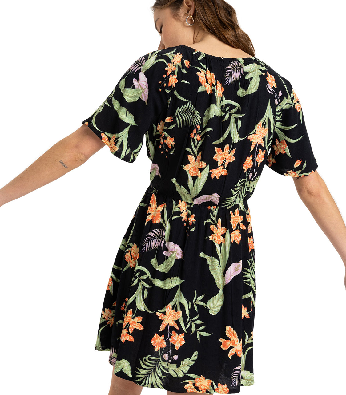 ROXY Tropical Tides Crinkle Mini Dress