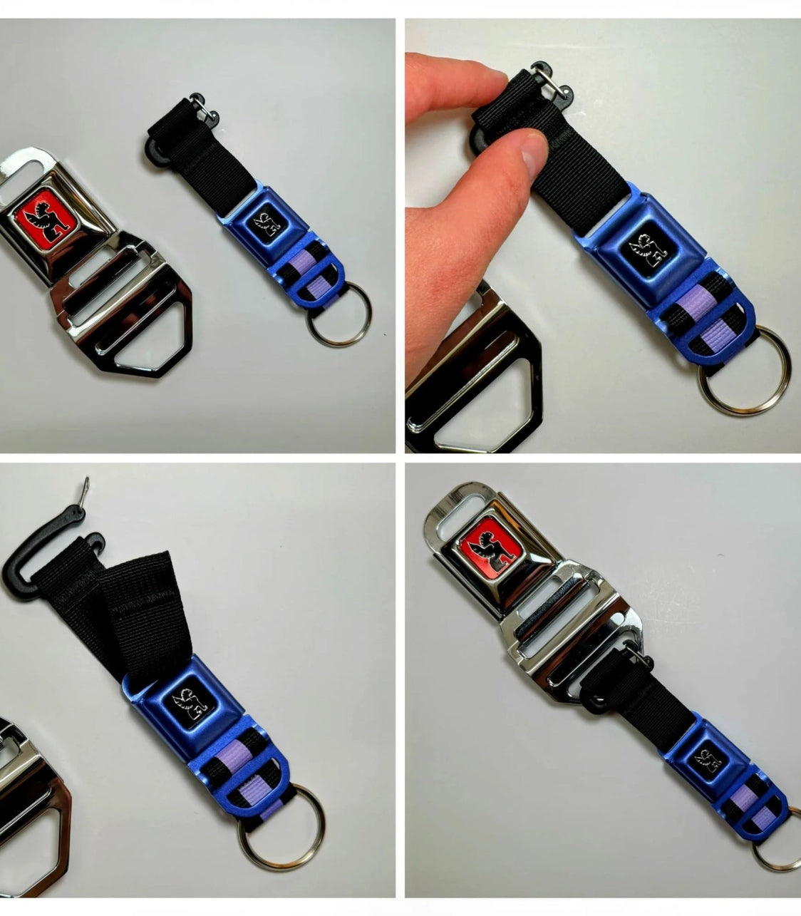 CHROME Mini Buckle Keychain Lock