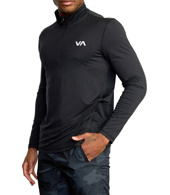 RVCA Sprtvnt Ls Halfzi Pullover Mens Black