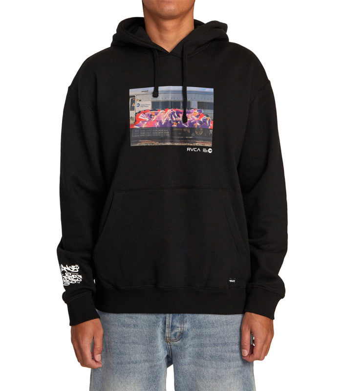 RVCA Dmote Hood Mens Black
