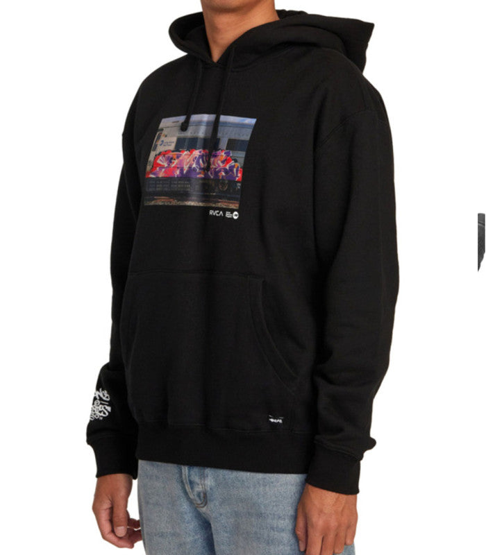 RVCA Dmote Hood Mens Black