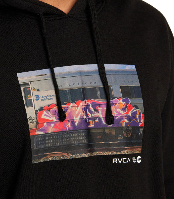 RVCA Dmote Hood Mens Black