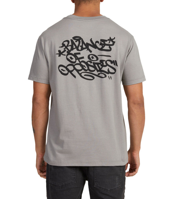 RVCA Dmote Tag Ss Tee Mens Motors Grey