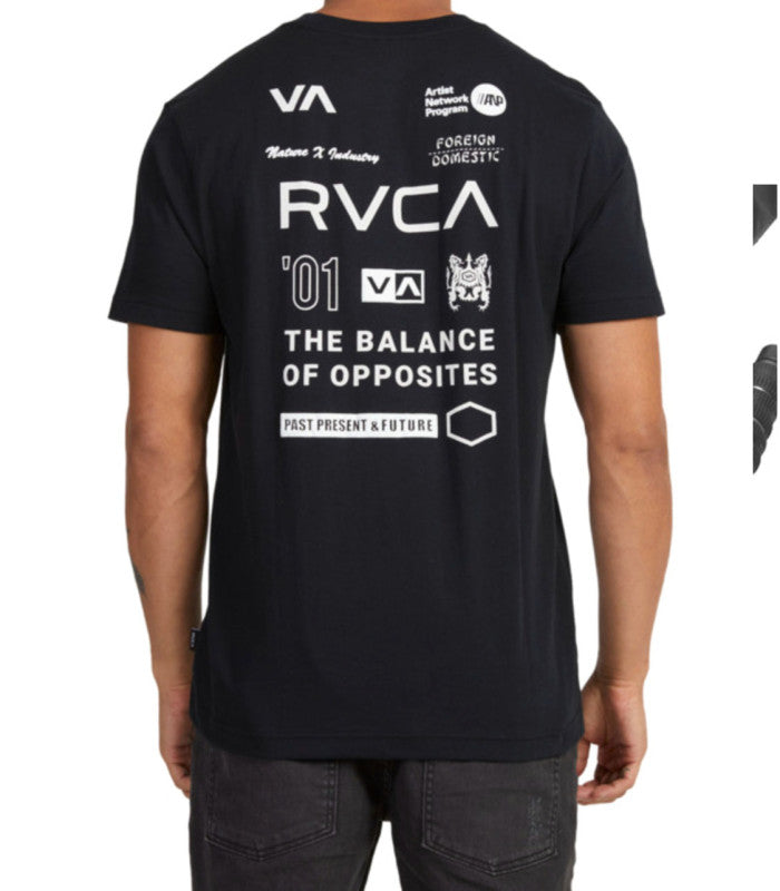 RVCA Domestic Ss Tee Mens Rvca Black