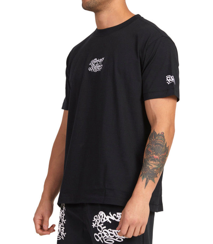 RVCA Dmote Graf Ss Tee Mens Black