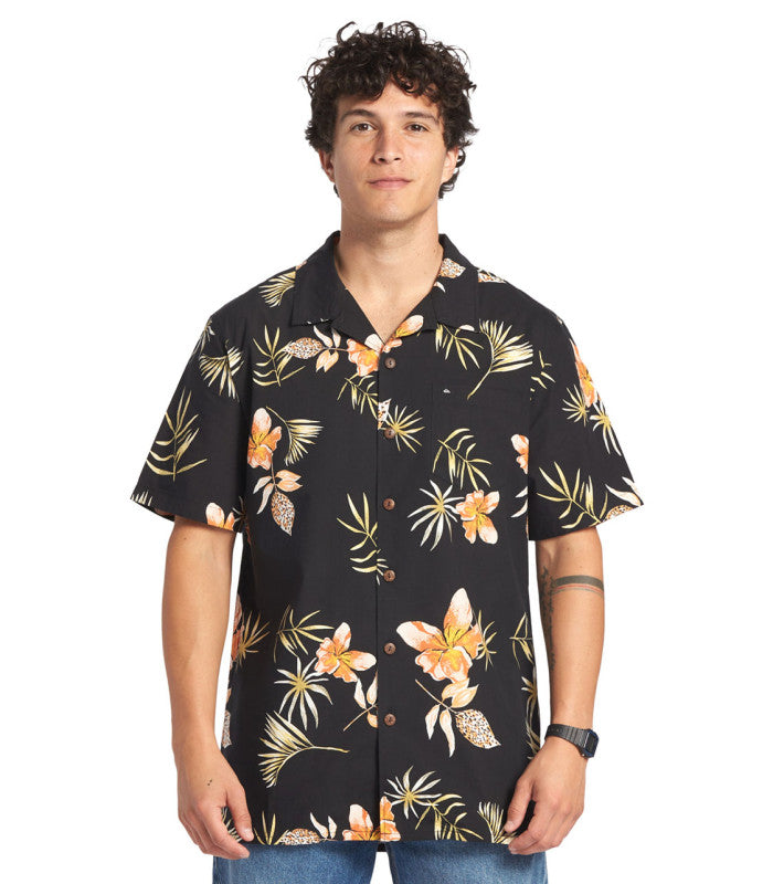 QUIKSILVER Tropical Floral Ss Mens Black