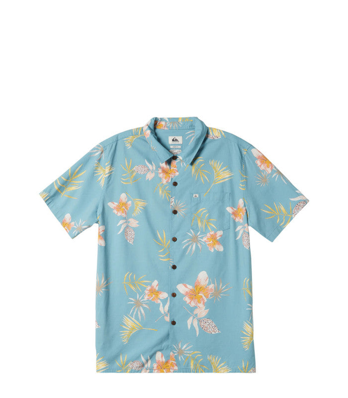 QUIKSILVER Tropical Floral Ss Mens Blue