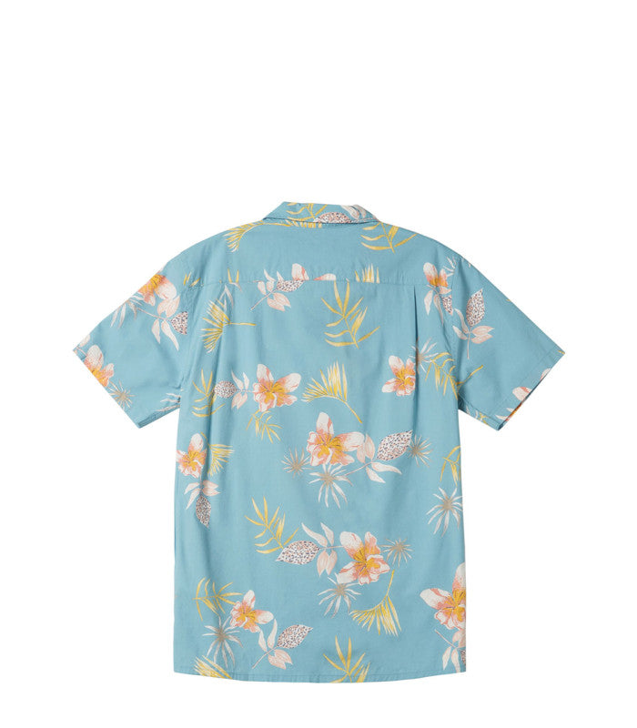 QUIKSILVER Tropical Floral Ss Mens Blue