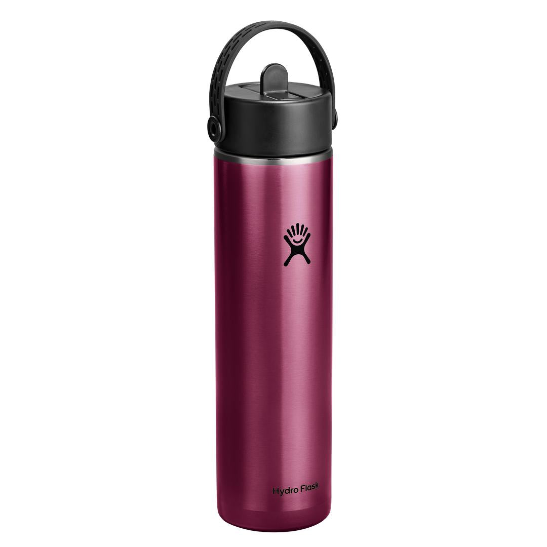 HYDRO FLASK HYDRO FLASK 24OZ LIGHT WIDE FLEX STRAW CAP GARNET RED