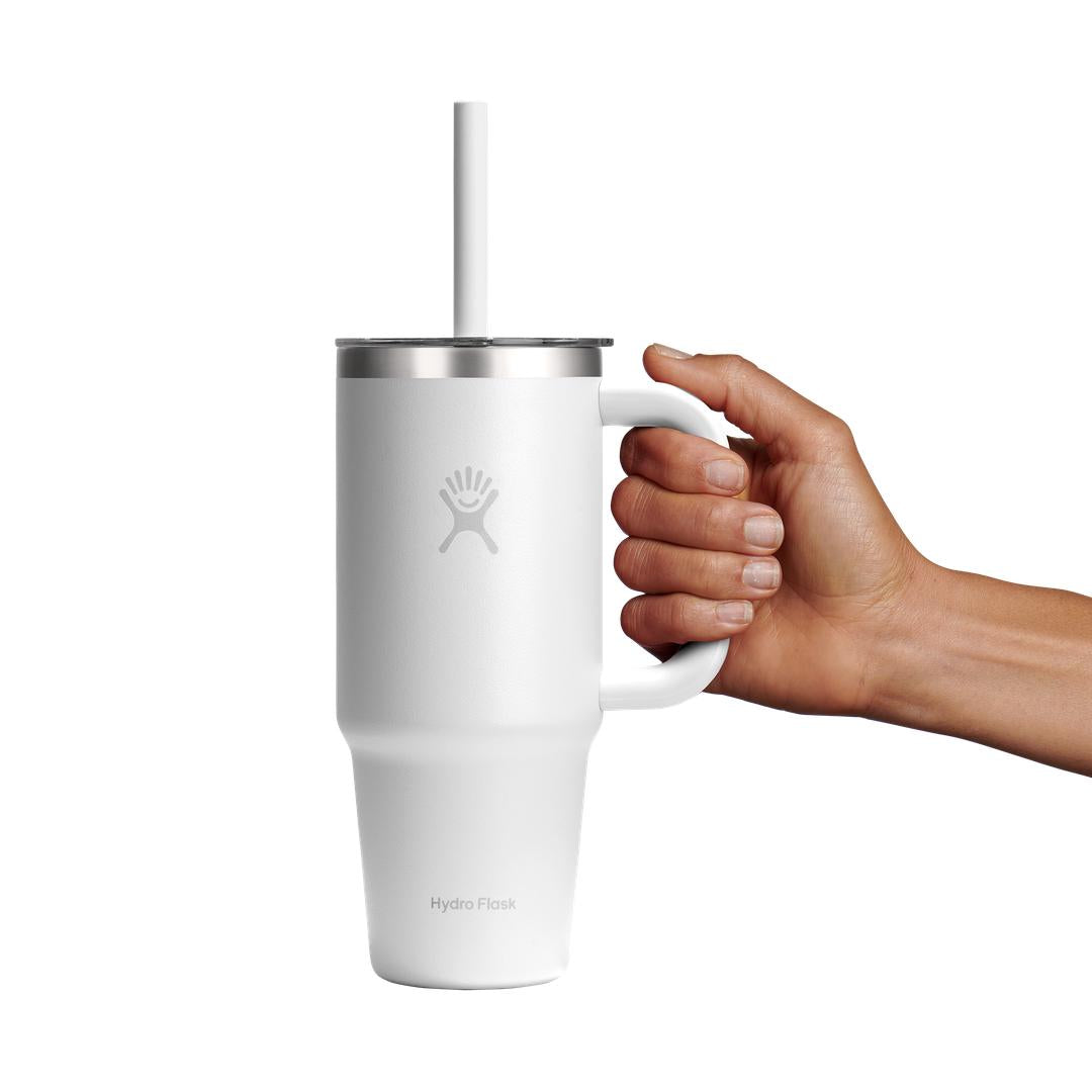 HYDRO FLASK HYDRO FLASK 24OZ TRAVEL TUMBLER CLEAR LID WHITE
