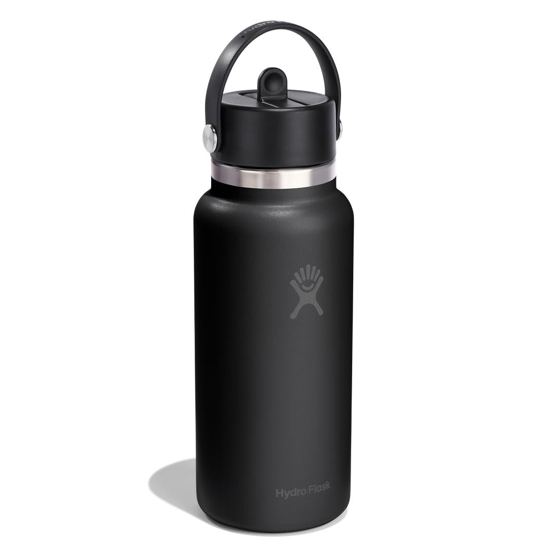 HYDRO FLASK HYDRO FLASK 32OZ WIDE FLEX STRAW CAP BLACK