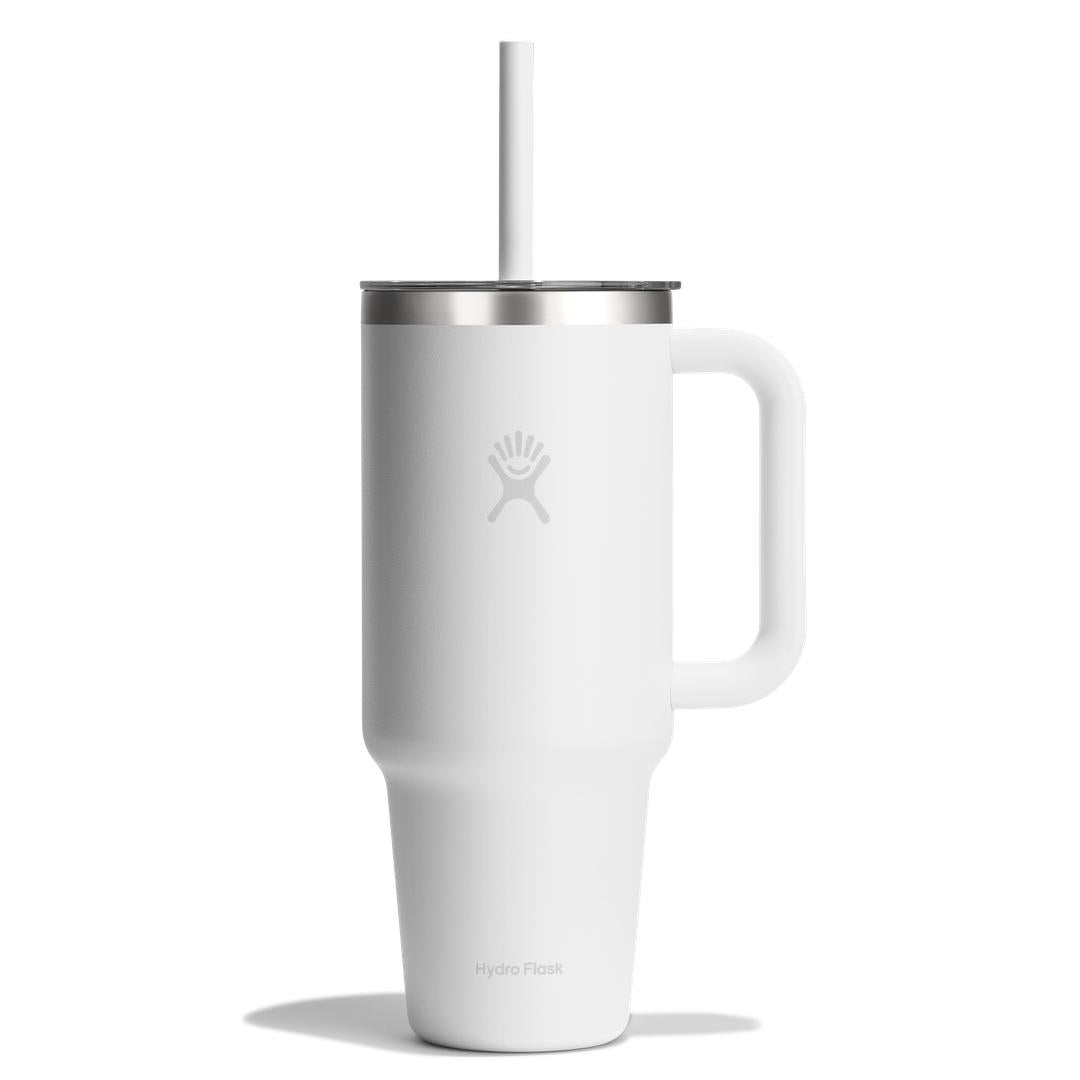 HYDRO FLASK HYDRO FLASK 40OZ TRAVEL TUMBLER CLEAR LID WHITE