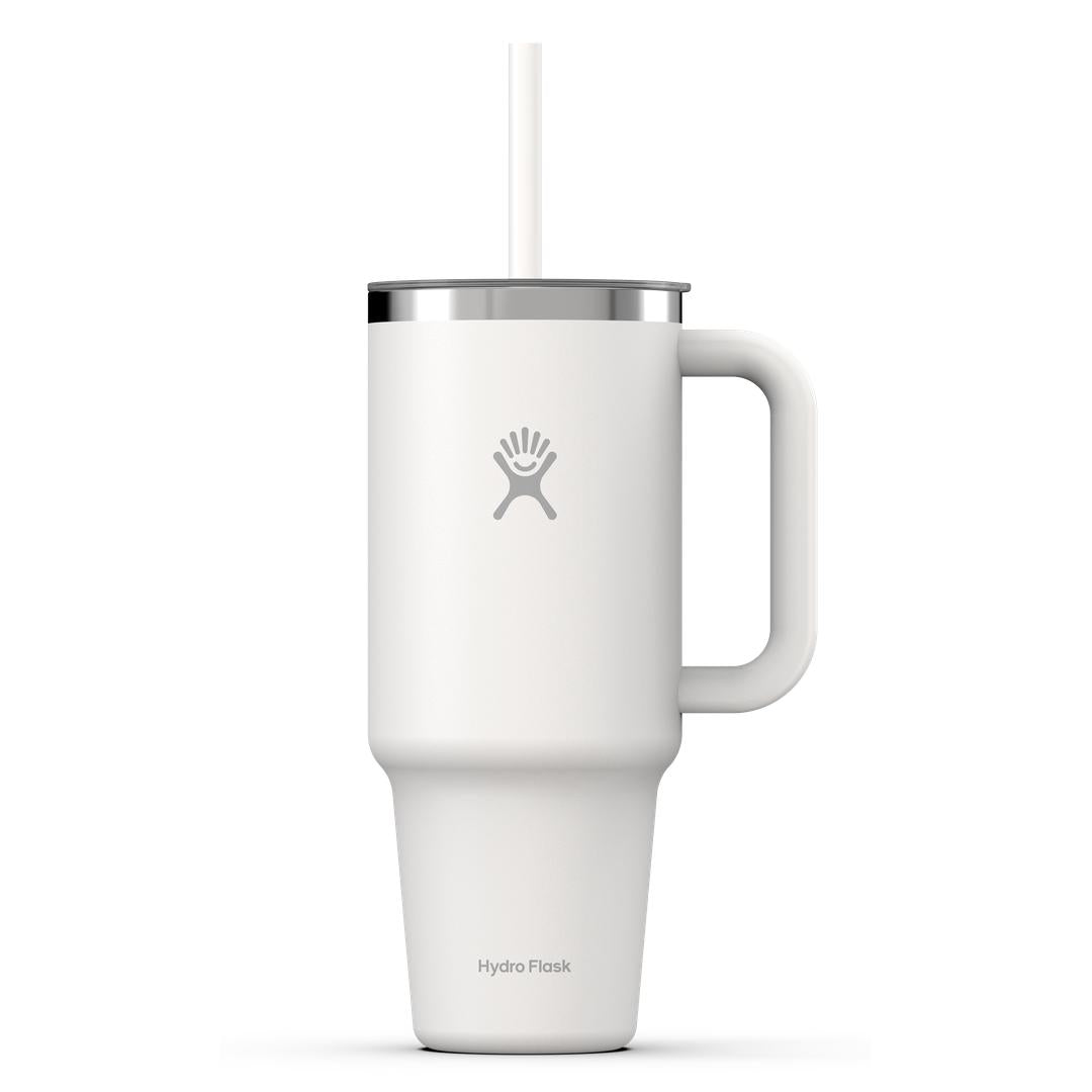 HYDRO FLASK HYDRO FLASK 40OZ TRAVEL TUMBLER CLEAR LID WHITE