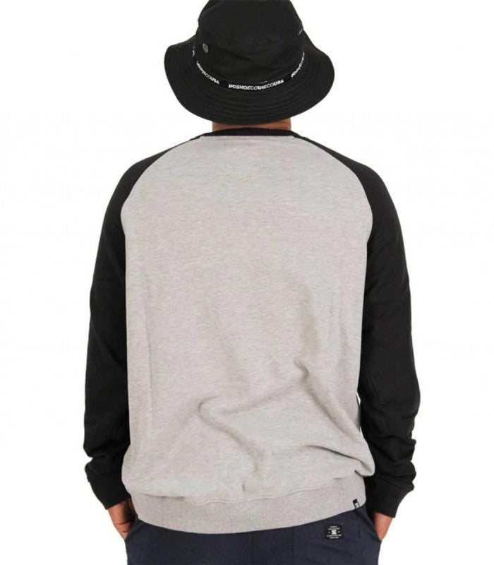 DC Circle Star Crew Raglan Mens Grey