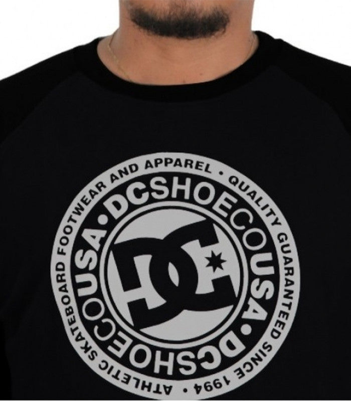 DC Circle Star Crew Raglan Mens Black