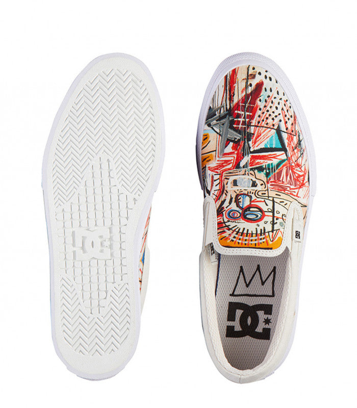 DC Basquiat Manual Slip-On Mens White