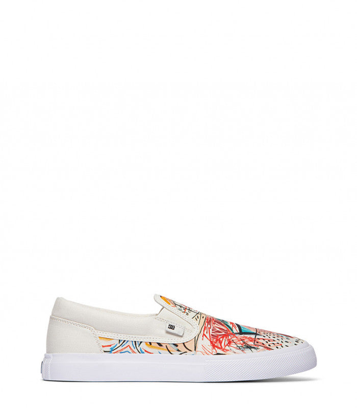 DC Basquiat Manual Slip-On Mens White