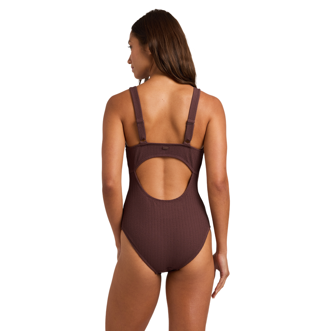 ROXY Aruba V Neck One Piece Swimsuit
