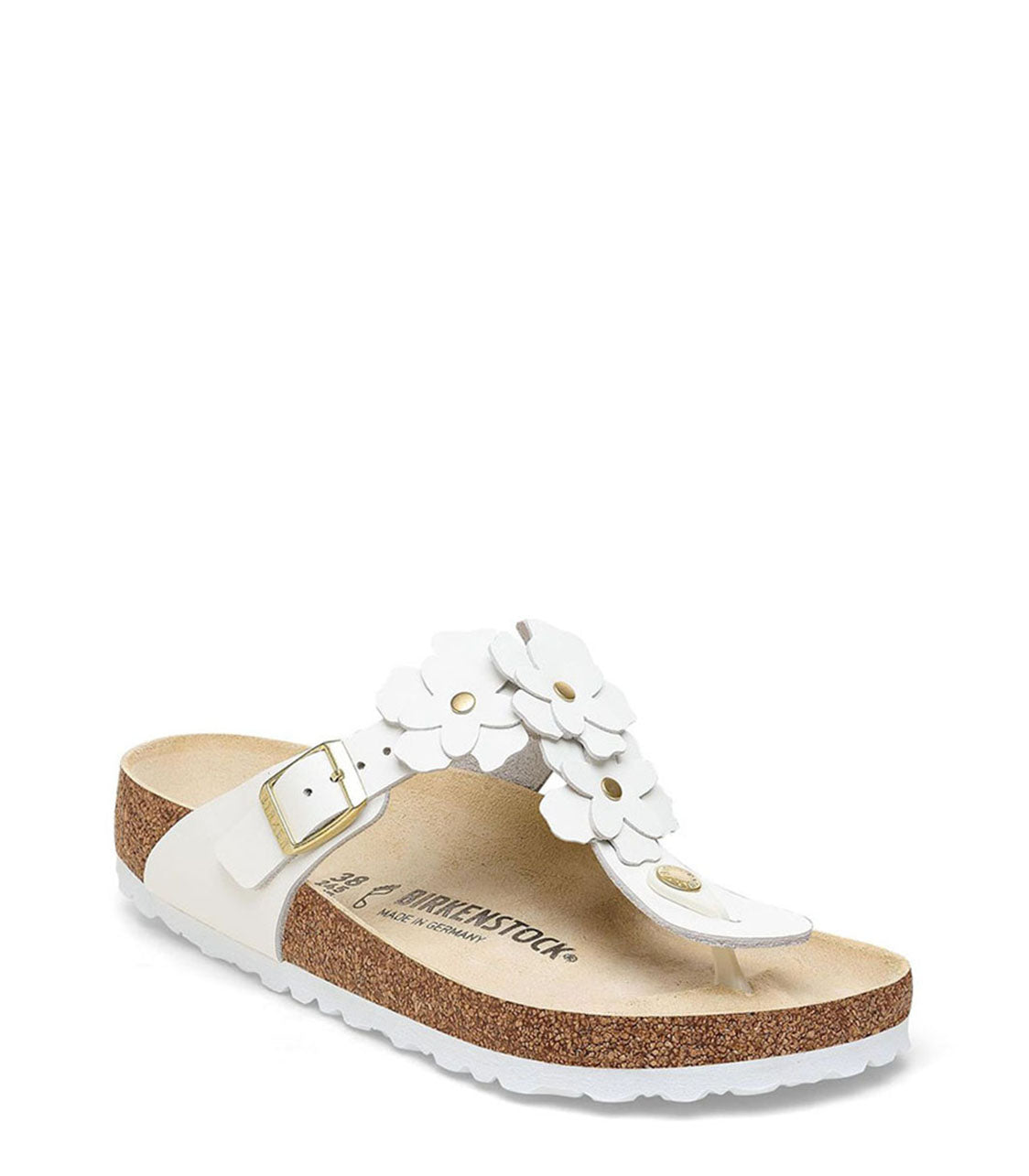 BIRKENSTOCK Gizeh Flower Embellishment Womens White