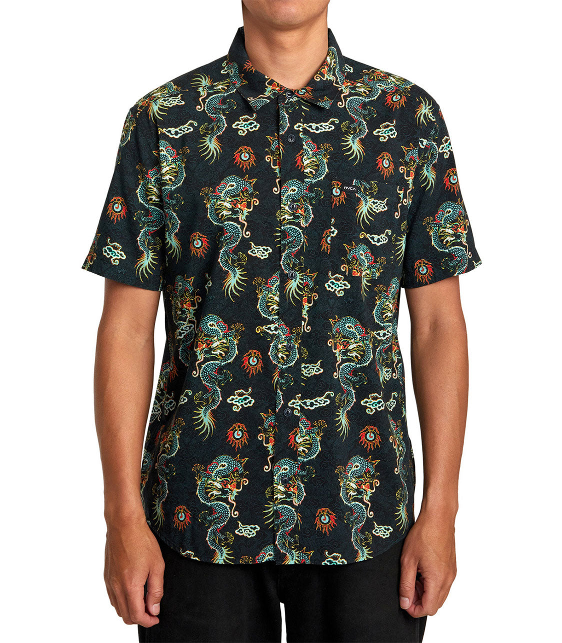 RVCA Neon Dragon Short Sleeve Mens