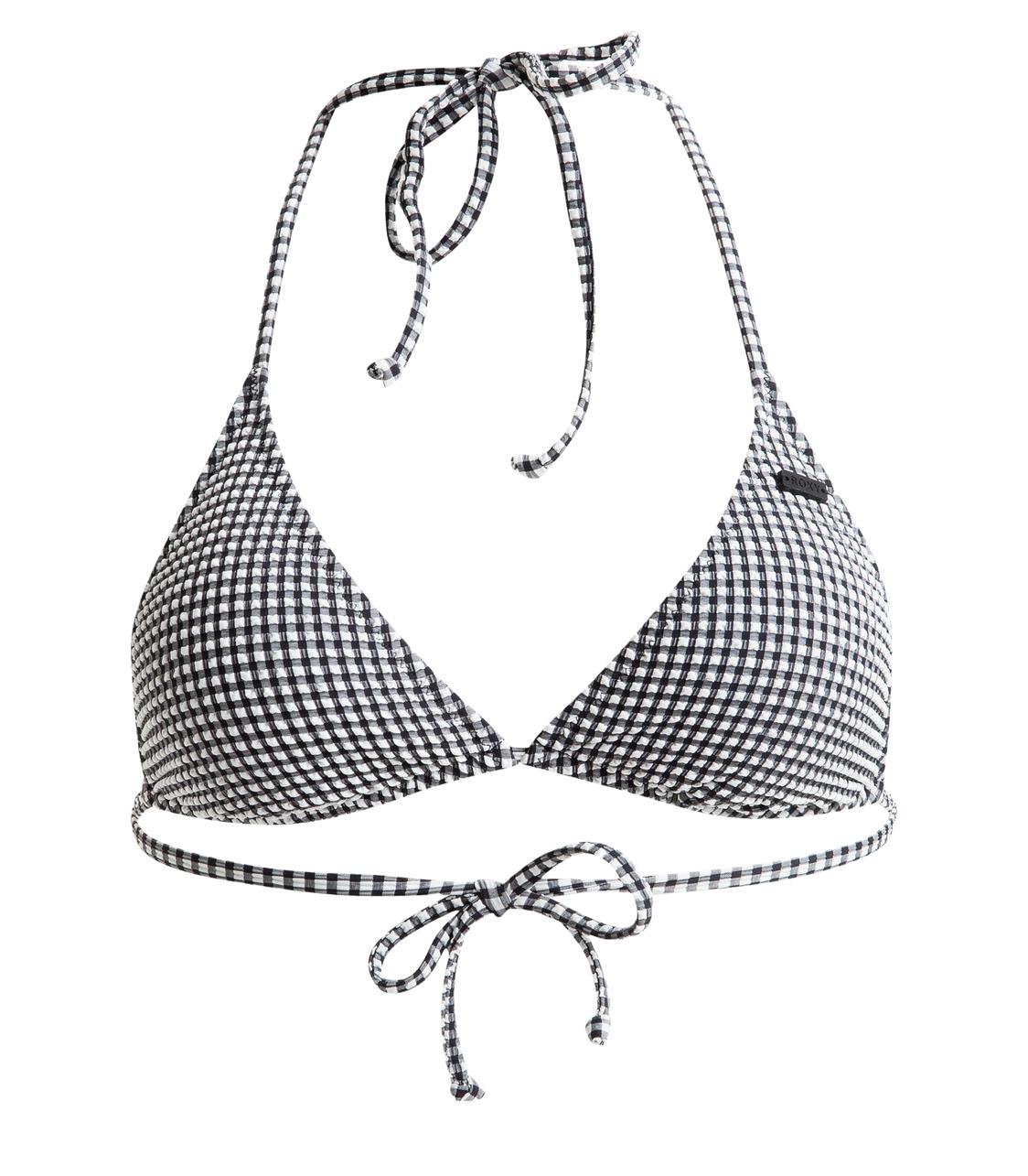 ROXY Gingham Tiki Tri Bikini Top