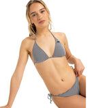 ROXY Gingham Tiki Tri Bikini Top