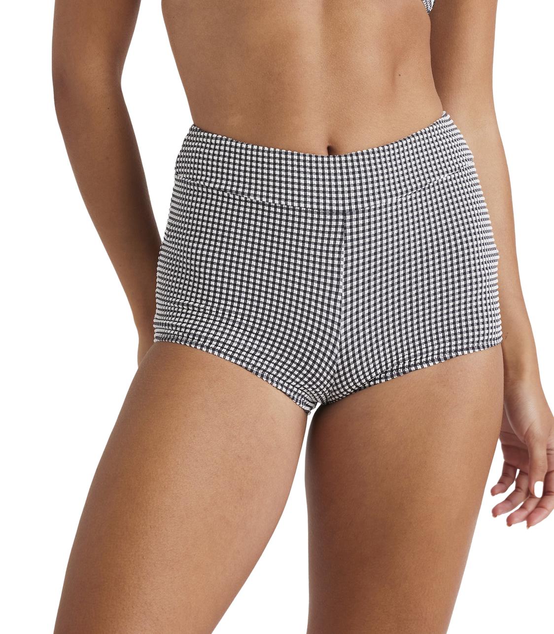 ROXY Gingham Shorty Bikini Bottom