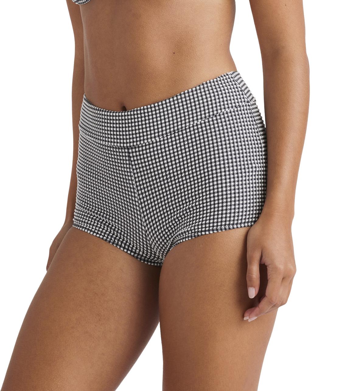 ROXY Gingham Shorty Bikini Bottom