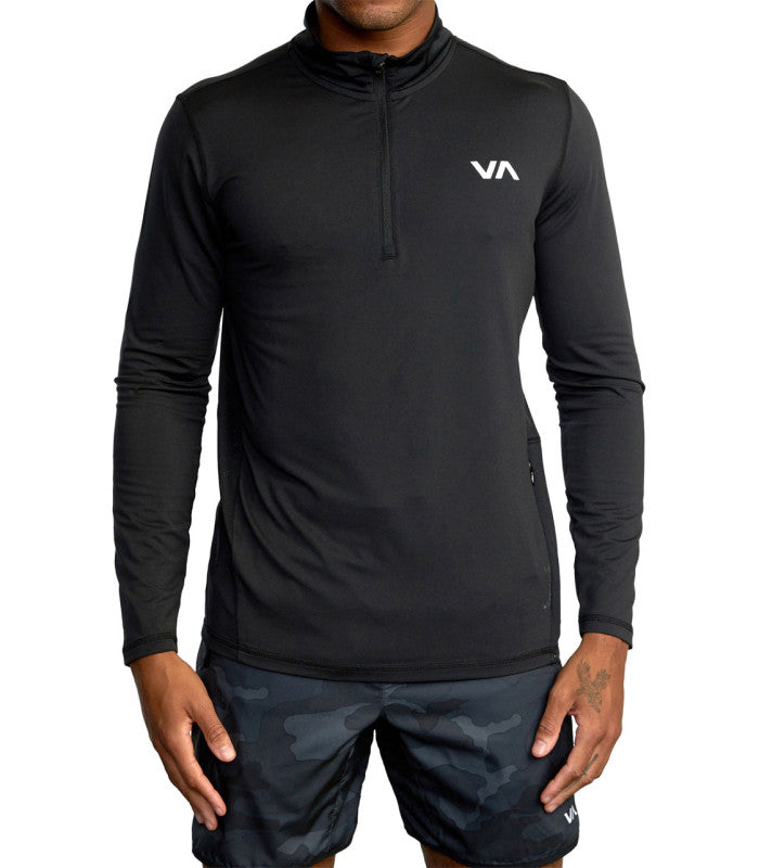 RVCA Sprtvnt Ls Halfzi Pullover Mens Black