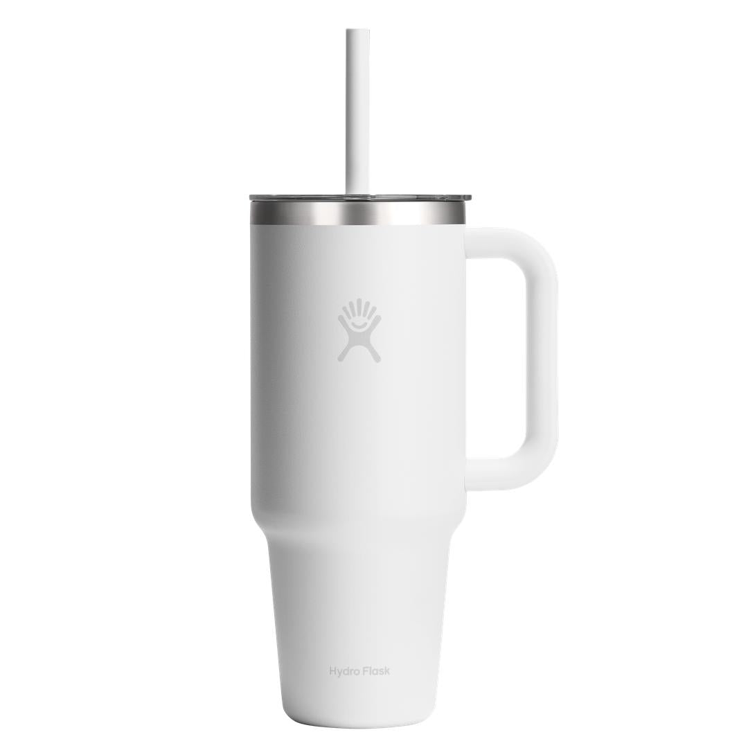 HYDRO FLASK HYDRO FLASK 40OZ TRAVEL TUMBLER CLEAR LID WHITE