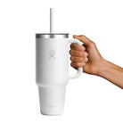 HYDRO FLASK HYDRO FLASK 40OZ TRAVEL TUMBLER CLEAR LID WHITE