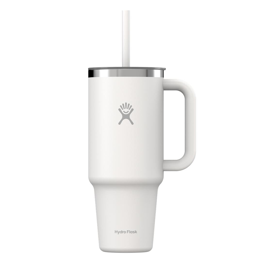 HYDRO FLASK HYDRO FLASK 40OZ TRAVEL TUMBLER CLEAR LID WHITE