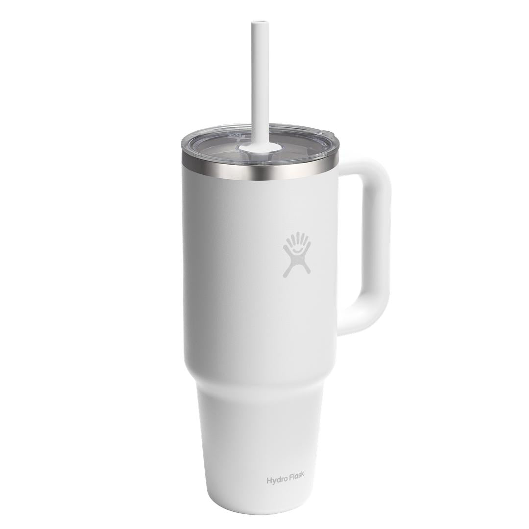 HYDRO FLASK HYDRO FLASK 40OZ TRAVEL TUMBLER CLEAR LID WHITE