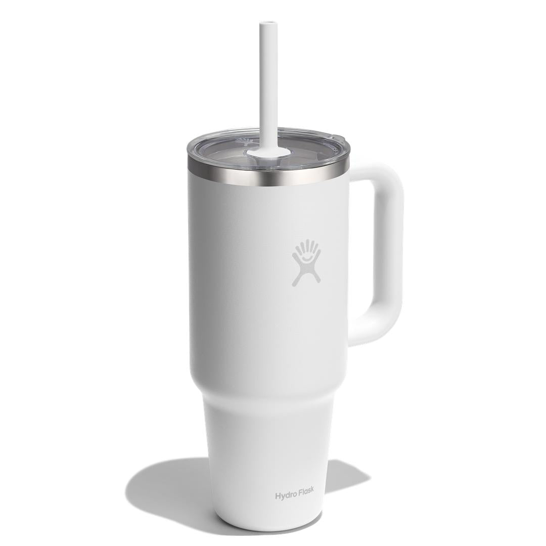 HYDRO FLASK HYDRO FLASK 40OZ TRAVEL TUMBLER CLEAR LID WHITE