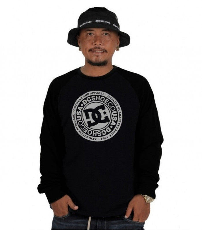DC Circle Star Crew Raglan Mens Black
