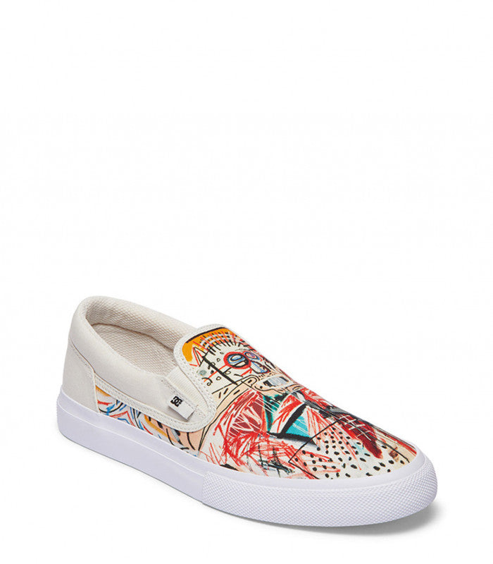 DC Basquiat Manual Slip-On Mens White
