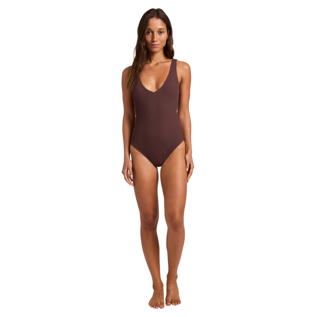 ROXY Aruba V Neck One Piece Swimsuit